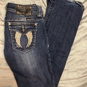 Miss Me Fallen Angel Boot Cut Jeans